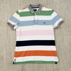 Nordstrom Rodd & Gunn Stripe Sports Fit Short Sleeve Polo Shirt M